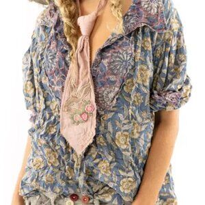 Magnolia Pearl Block Print Tora Shirt 1123 Lazlo